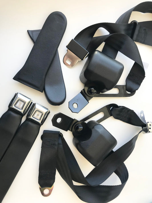 Barracuda (Hardtop) Front 3-Point Seat Belts for Bucket Seats